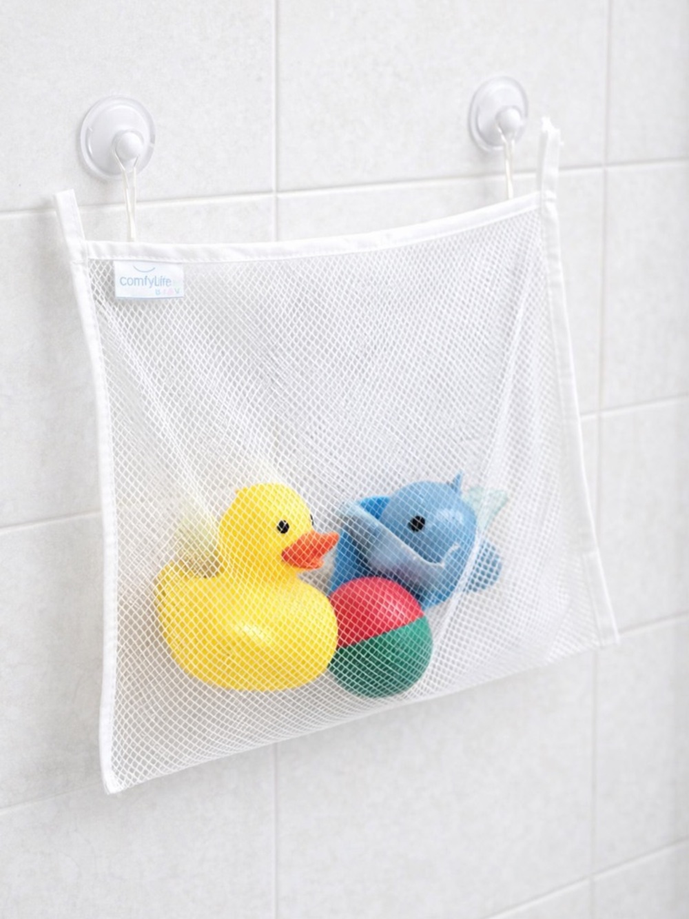 ComfyLife Baby White Mesh Bath Toy Organizer